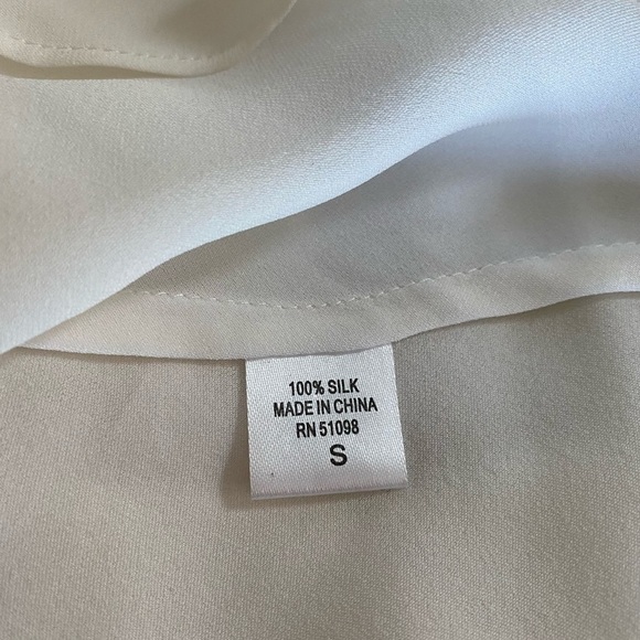 Acrobat Silk White Blouse Top Size Small - Picture 6 of 7